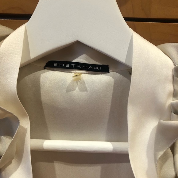 Ellie tahari silk sleeveless blouse with ruffle detail - Picture 4 of 6